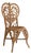 Vintage 1970s Boho Bamboo & Rattan Heart Back Chair For Sale
