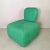 Pouf Armchair in Green Fabric, 1980s For Sale - Image 6 of 6
