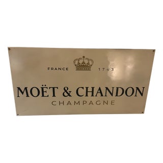 Vintage Moet & Chandon Sign, 1950s For Sale