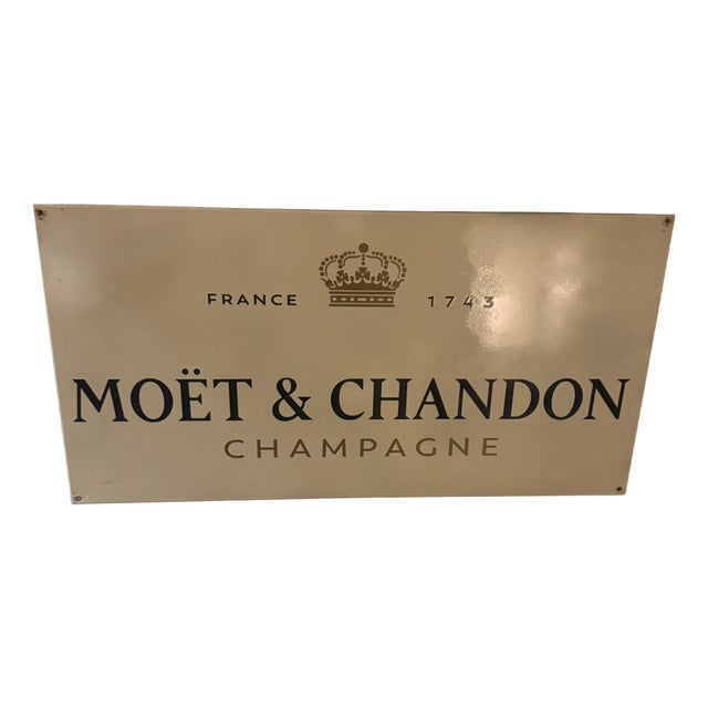 Vintage Moet & Chandon Sign, 1950s For Sale