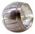 Silver Napkin Ring with Kite-Shaped Bands and Beaded Edges For Sale