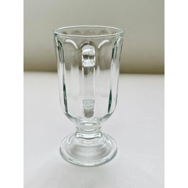 Late 20th Century Indiana Glass Optic Glass Irish Coffee Mugs- Set of 4 For Sale - Image 10 of 13