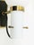 Mid-Century Italian Black Metal, Brass and Opaline Glass Sconces, 1950s, Set of 2 For Sale - Image 17 of 18