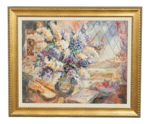 S. Francis Framed Still Life Oil Painting, Flowers
