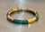 Spinach Jade / Gold Plated Bangle Bracelet For Sale - Image 4 of 4
