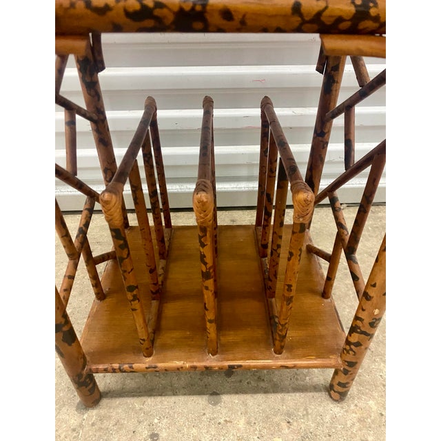 70s Faux Bamboo Cane Magazine Rack Side Table . For Sale In Miami - Image 6 of 12