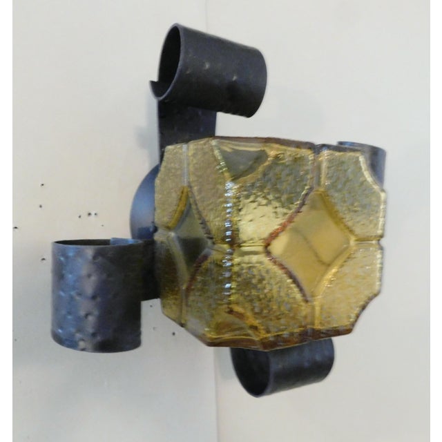 1970s 20th Century Brutalist Murano Sconce For Sale - Image 5 of 9