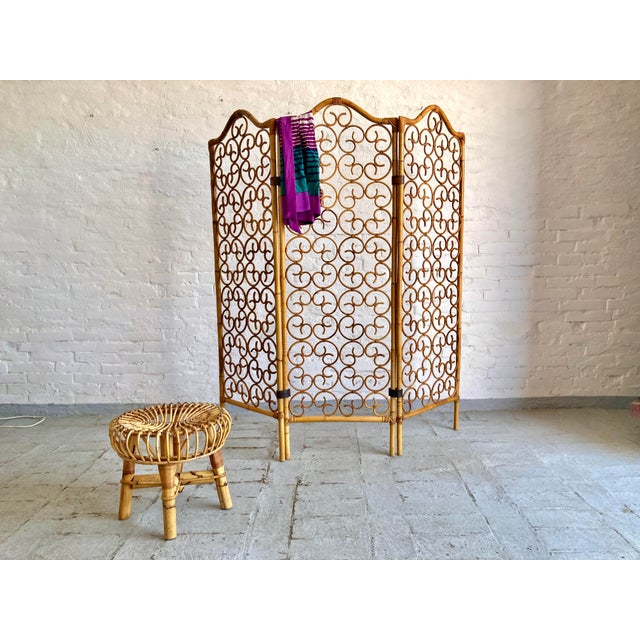 Vintage Italian Wicker Screen, 1960s For Sale - Image 13 of 13
