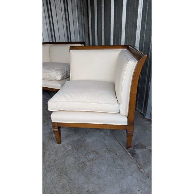 1960s 1960s Mahogany Curved 3 Piece Sectional Sofa For Sale - Image 5 of 9