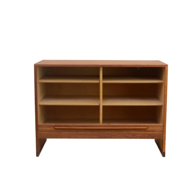 Mid-Century Modern Mid-Century Danish Oak Tambour Cabinet by Hans J. Wegner for Ry Møbler, 1950s For Sale - Image 3 of 10