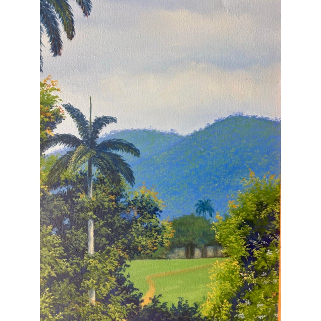 1970s Vintage Caribbean Coastal Landscape Oil Painting, Signed For Sale - Image 5 of 8