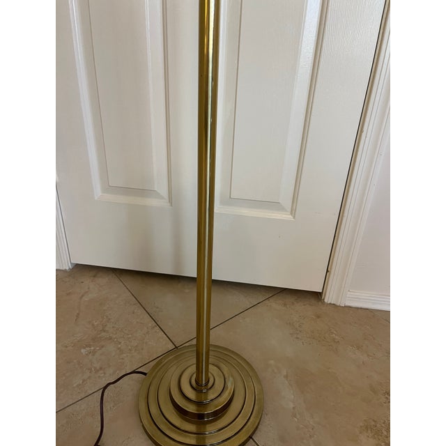 1970s Vintage Brass Stiffel Torchiere Floor Lamp For Sale - Image 5 of 12
