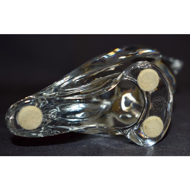 Vintage Baccarat France Clear Crystal Parrot Figurine Signed Art Glass Bird 4" For Sale - Image 15 of 15