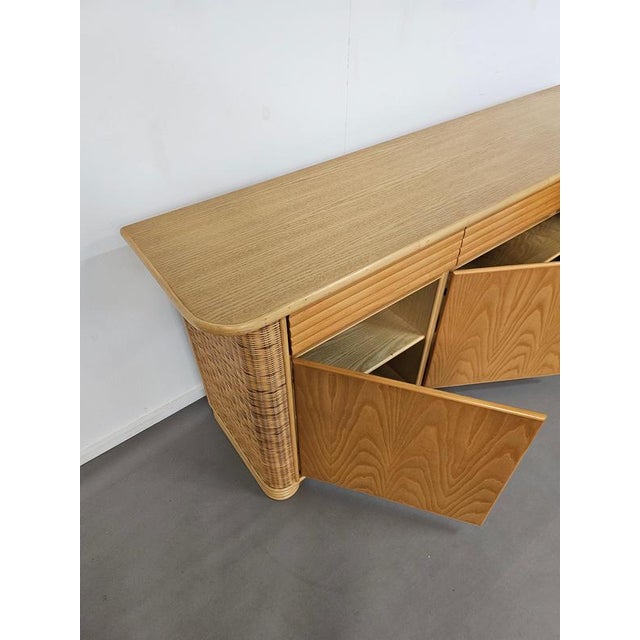 Wood, Bamboo and Rattan Sideboard by Roberti Rattan, 1970s For Sale - Image 14 of 18