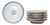 19th Century French Terre de Fer Blue and White Asparagus Plates, Six Available For Sale