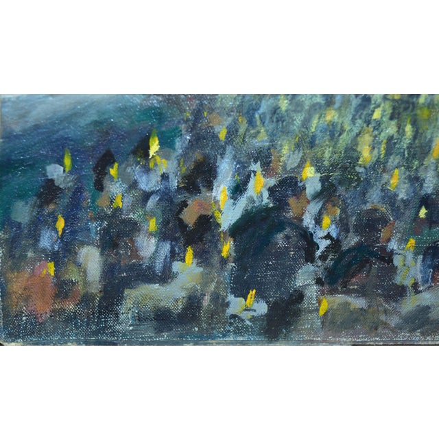 1940s Candlelight Service Landscape Painting, Oil on Canvas, Circa 1940 by Orrin A. White For Sale - Image 5 of 6