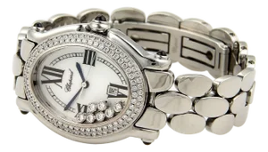 Chopard Happy Sport Oval 7 Floating Diamonds Ladies Stainless Steel Wrist Watch