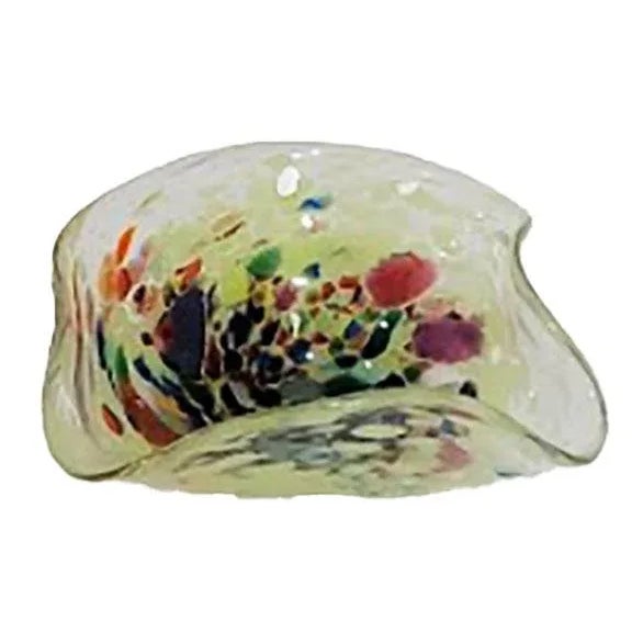 Estes Park Colorado is known for it's stunning one of a kind glass creations made by hand. This beautiful ruffled glass...