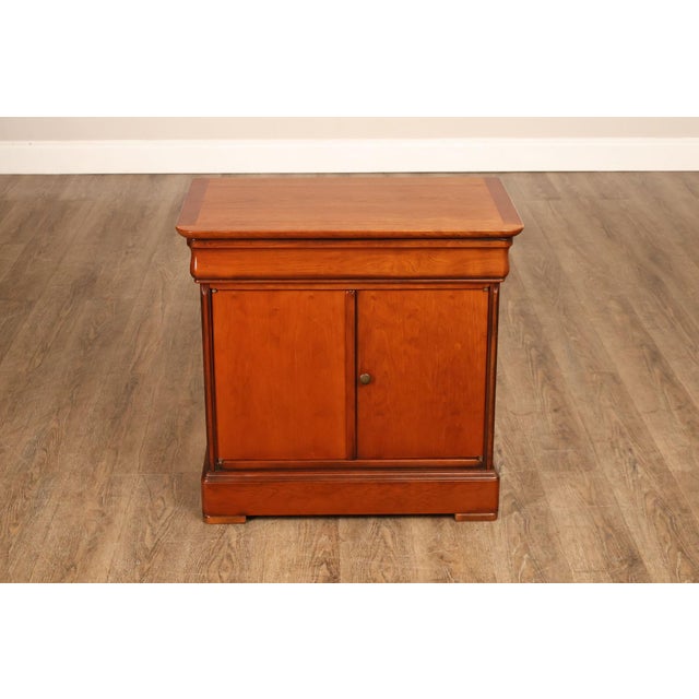 French Louis Philippe Style Cherry Nightstand For Sale - Image 12 of 18