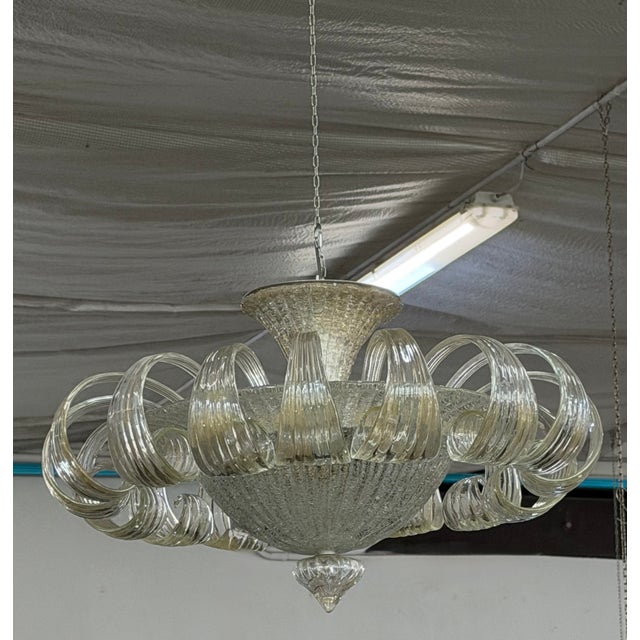 Gold Vintage Murano Ceiling Light, 1970s For Sale - Image 8 of 8