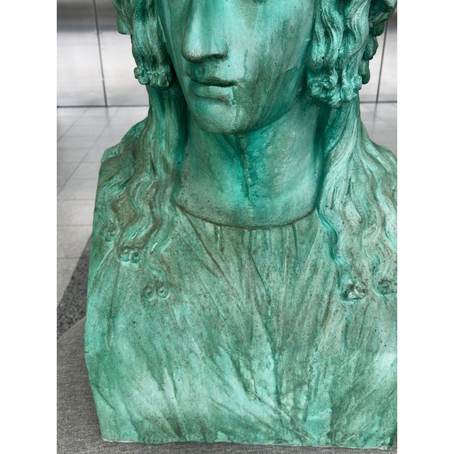 Verdigris Sculptural Replica Casts of Roman Flavian Figures - A Pair For Sale In New York - Image 6 of 11