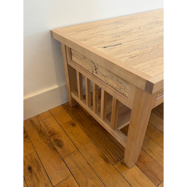 Birch Coffee Table W/ Spalted Poplar For Sale - Image 4 of 6