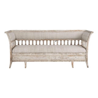 18th C. Swedish Gustavian Trundle Daybed in Original Paint For Sale