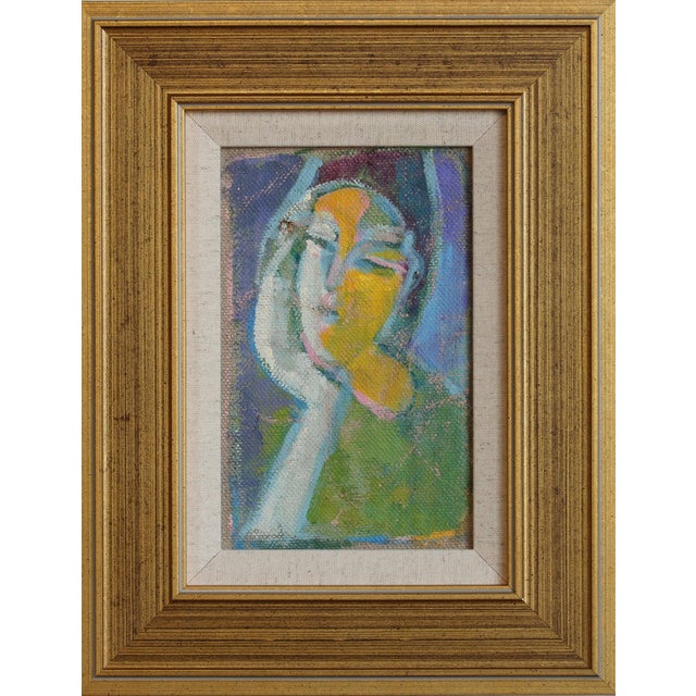 Florentine School Artist, Hidden Portraits XV, 1990s, Acrylic on Canvas, Framed For Sale - Image 8 of 8