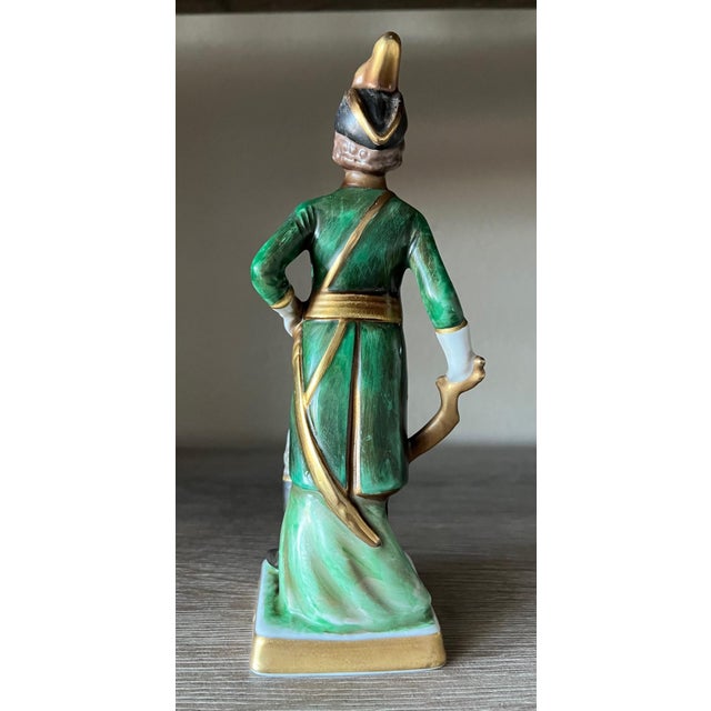 Ceramic Vintage Hand-Painted Capodimonte Porcelain Figurine of a Napoleonic Soldier For Sale - Image 7 of 7