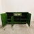 Gold Vintage Green Lacquered Sideboard with Woven Cane Panels, Italy, 1980s For Sale - Image 8 of 15