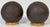Chocolate Pair Confederate Civil War Cast Iron Cannonballs with Century Ormolu Mounts For Sale - Image 8 of 18