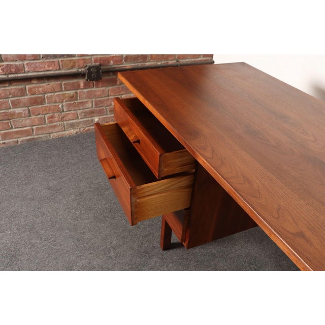 Mid-Century American Modern Studio Craft Walnut Desk by Richard Artschwager For Sale - Image 10 of 18