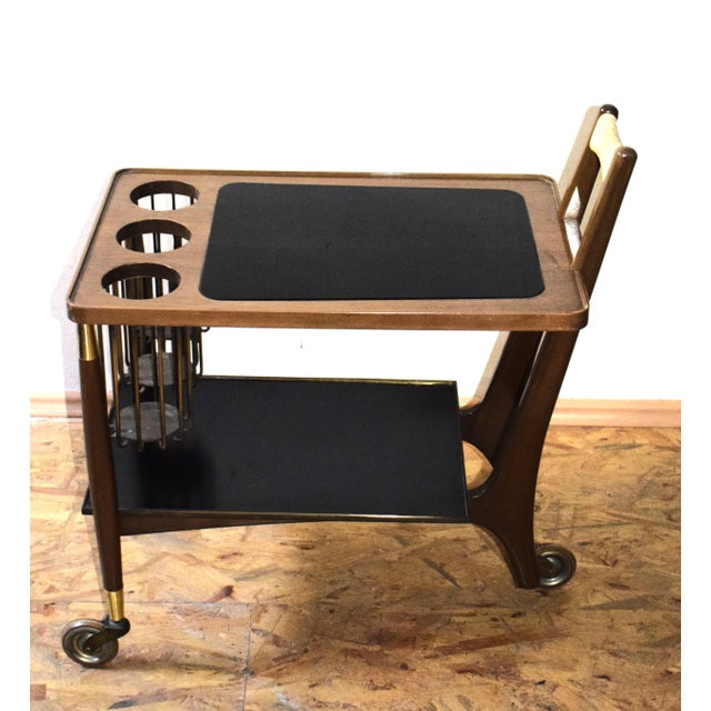 Mid-Century Modern Vintage Austrian Bar Cart, 1950 For Sale - Image 3 of 10