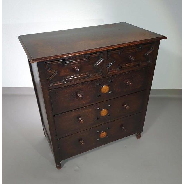 English Charles II Chest of Drawers in Oak For Sale - Image 15 of 18