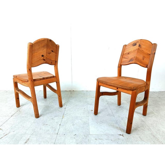 Wood Vintage Pinewood Dining Chairs, 1970s, Set of 6 For Sale - Image 7 of 10