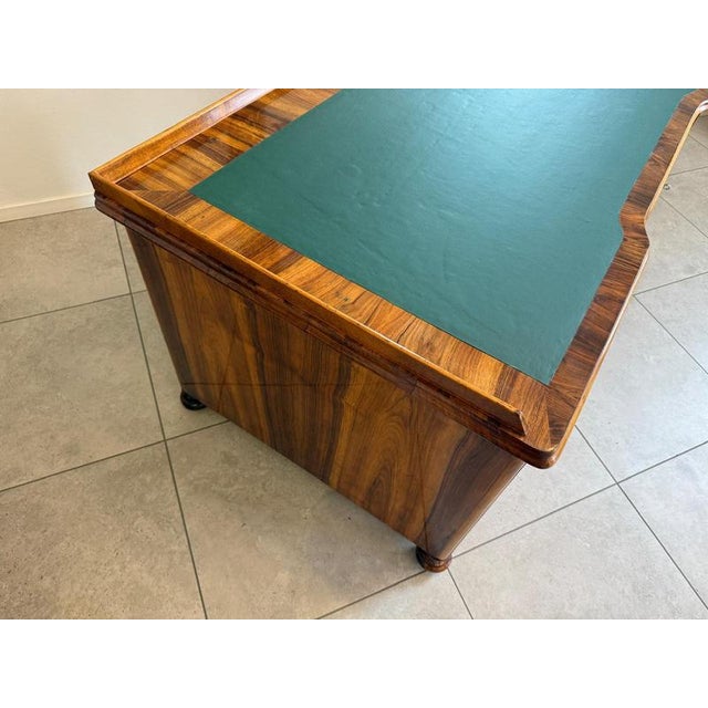 Animal Skin Large Biedermeier Desk with Leather For Sale - Image 7 of 18