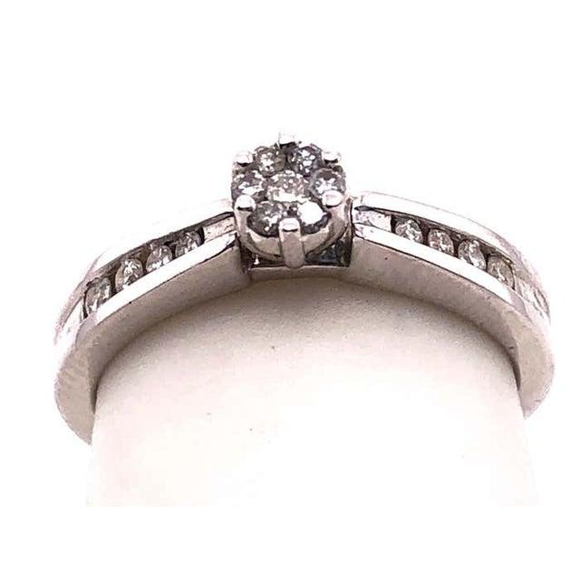 2010s 14 Karat White Gold Semi Mount Diamond Engagement Fashion Ring 0.53 TDW, Size 6.75 For Sale - Image 5 of 10