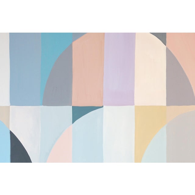 2026, the Harlequin, Bauhaus Grid Painting on Watercolor Paper, Op Art by Natalia Roman For Sale - Image 4 of 8