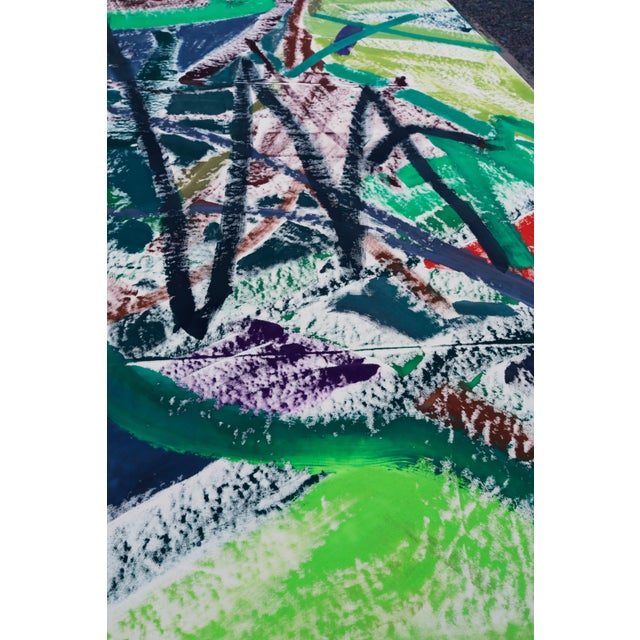 "Mirrored Palms" Large Abstract Acrylic Painting by Simon Findlay For Sale - Image 10 of 18