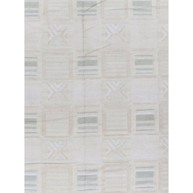Contemporary Swedish Style Kilim Deco Rug 11'7 X 14'9 For Sale - Image 3 of 8