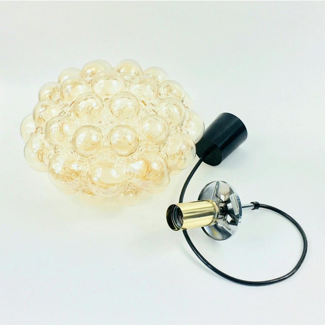 Gold Mid-Century Amber Bubble Glass Pendant Light by Helena Tynell for Limburg, Germany, 1960s For Sale - Image 8 of 11