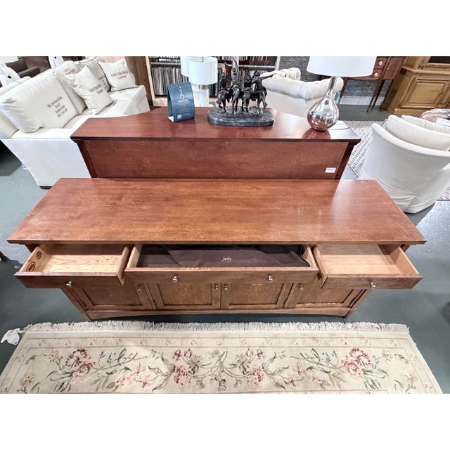 Brown Late 20th Century Stickley Harvey Ellis Mission Oak Four Door Buffet Sideboard For Sale - Image 8 of 12
