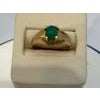 1 Ct Oval Emerald Cabochon 18 Kt Yellow Gold Ring Vintage Men Size 8 For Sale - Image 16 of 18