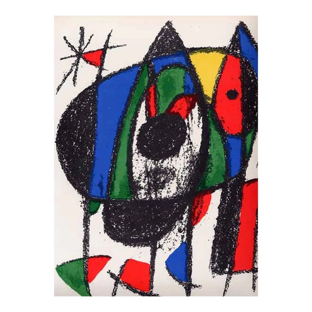1975 Joan Miro Original Lithograph V2-5 Mourlot For Sale