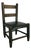Mid 19th Century Green Painted Child's Ladder Back Chair W/Green Leather Seat Cushion For Sale
