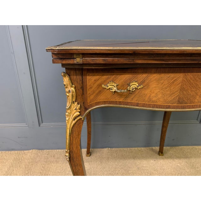 Late 19th Century Inlaid Rosewood Envelope Card Table by Maple & Co., 1890 For Sale - Image 5 of 18