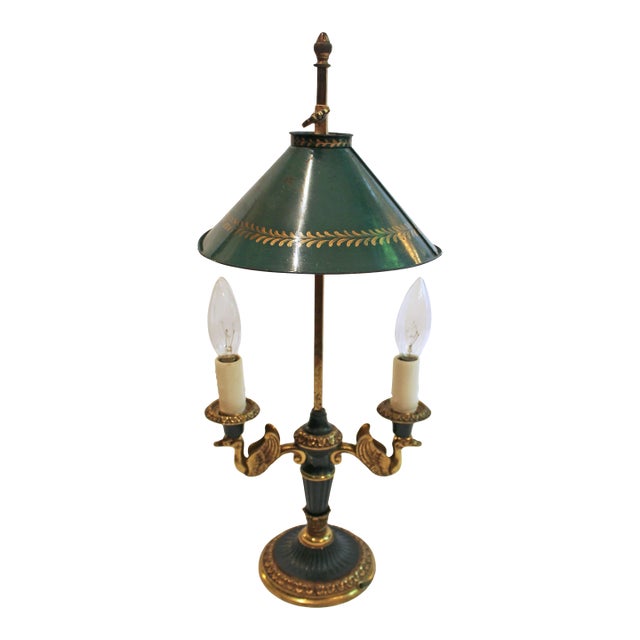 Mid-20th Century Neoclassical Style Bronze Bouillotte Lamp For Sale