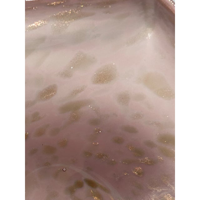 Mid-Century Murano Lavender and White Aventurine Glass Centerpiece Bowl For Sale In Los Angeles - Image 6 of 15