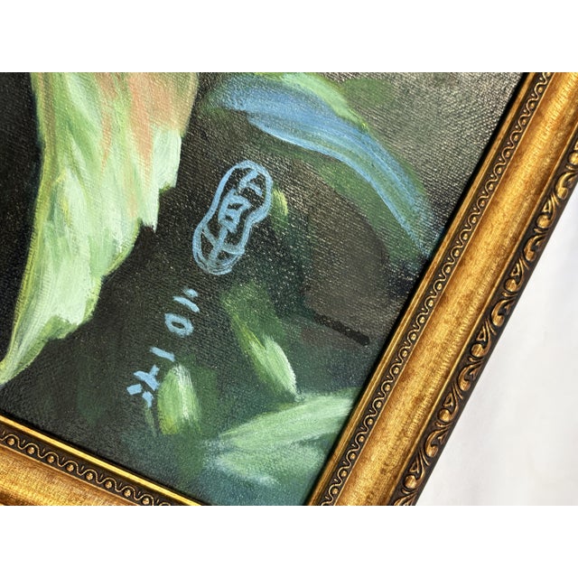 Original Signed and Framed Painting on Canvas 'Pretty Hibiscus' For Sale - Image 13 of 14
