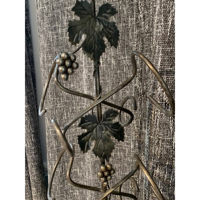 1970s A Striking Architectural Vine Design, Evoking the Feeling of Climbing Through Sunlit Grape Fields – 92" Custom Wrought Iron For Sale - Image 5 of 18